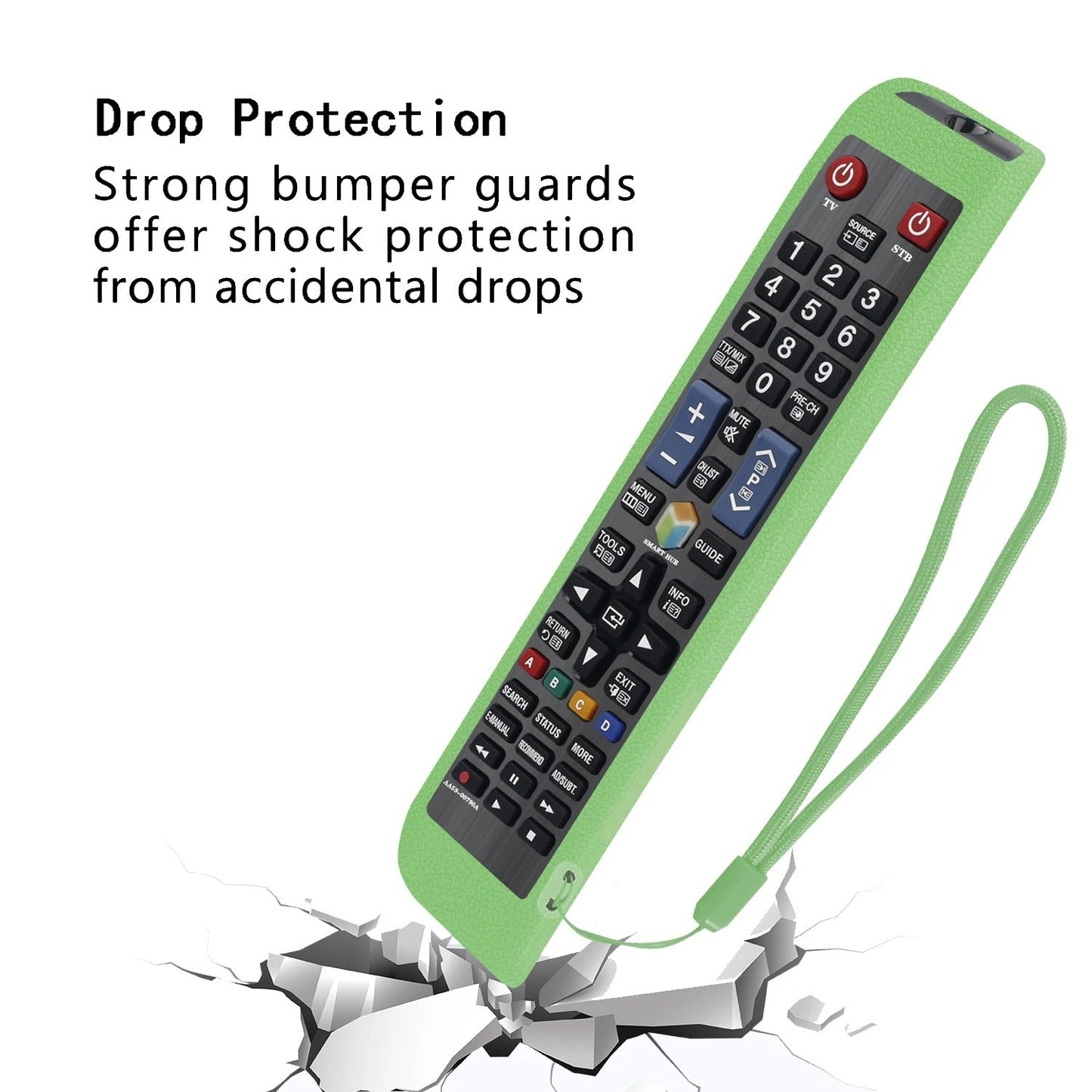 Glow Case with Strap for Samsung Smart TV Remote Control