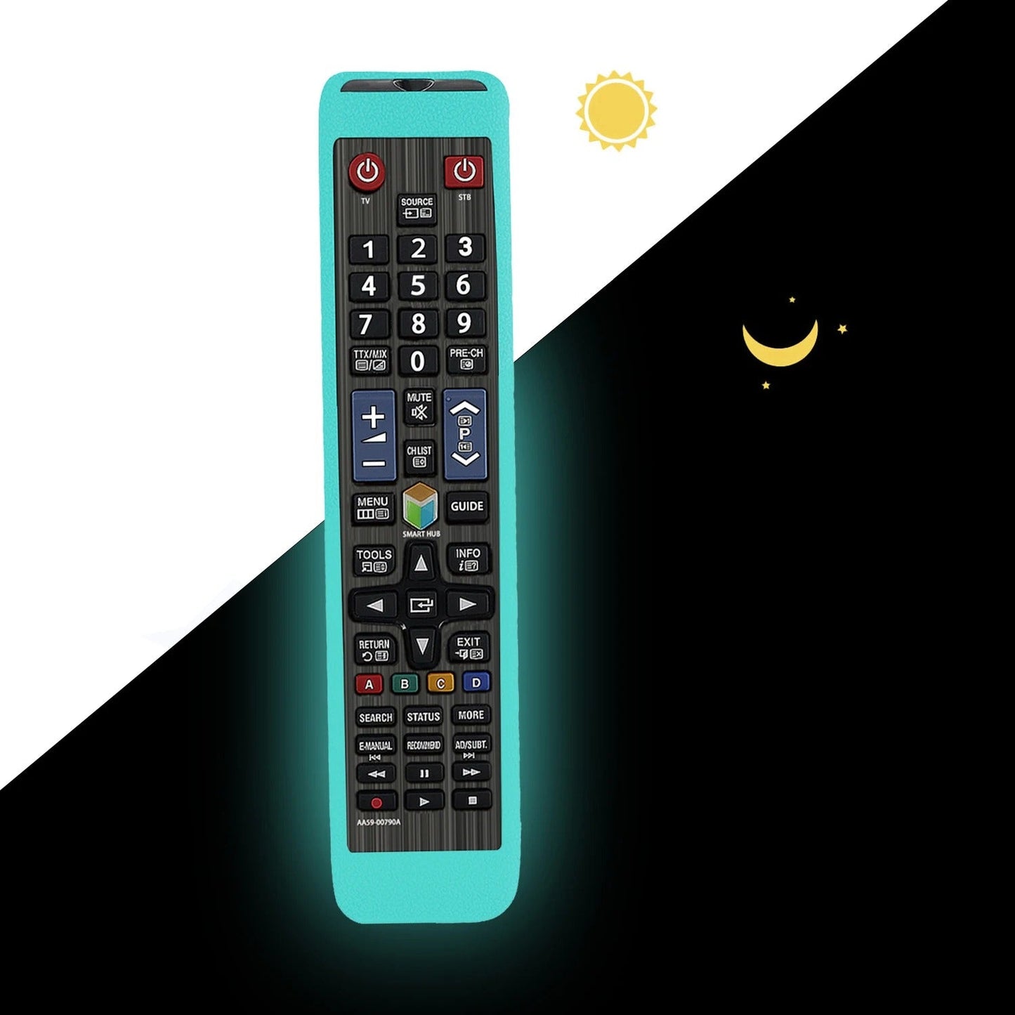 Glow Case with Strap for Samsung Smart TV Remote Control