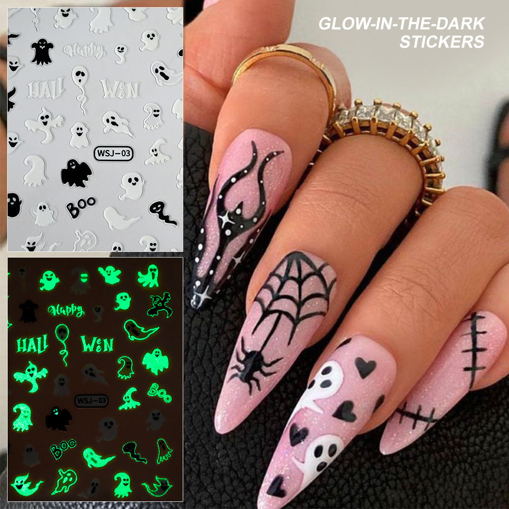 Glow-in-the-dark nail sticker (PACK OF 3)